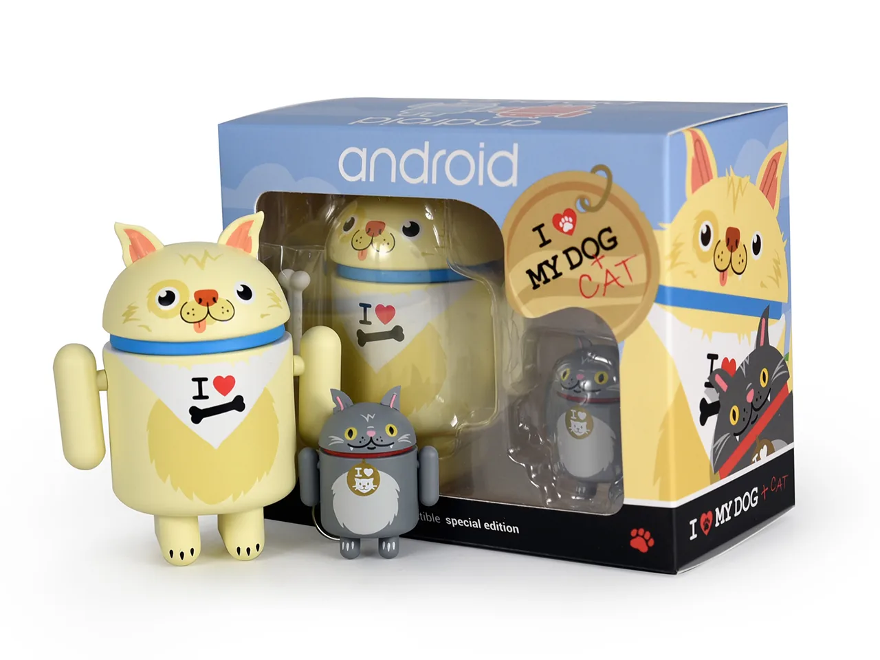 I Love My Dog and Cat Android Mini Collectible
